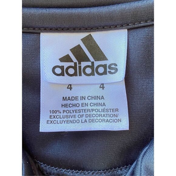 Adidas SZ 4 Little Boys Grey & White Full Zip Track Jacket With Logo - Picture 4 of 10